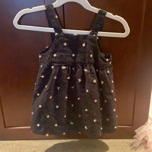 Zara gold dotted black dress 12-18 months